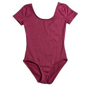 Ballet Rosa Leotard Haline  Short Sleeve Cyclamen Hot Pink Fuschia Girls Size 10